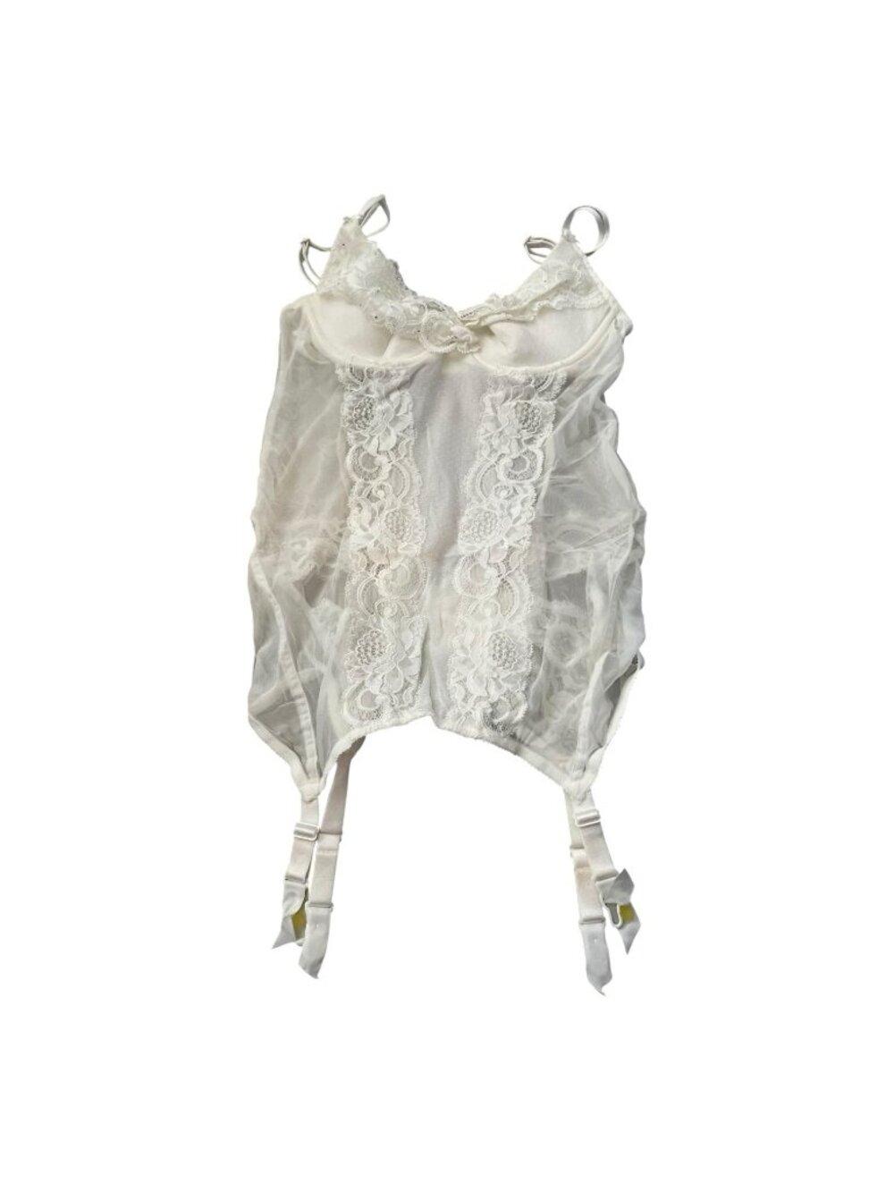 Victoria’s Secret white lace garter corset size 34B